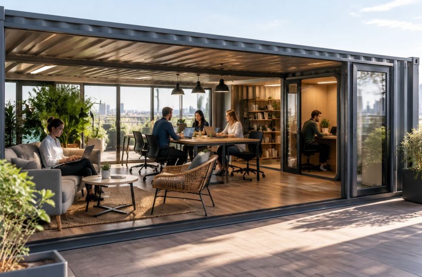 Kontener biurowy jako przestrzeń coworkingowa:&hellip;