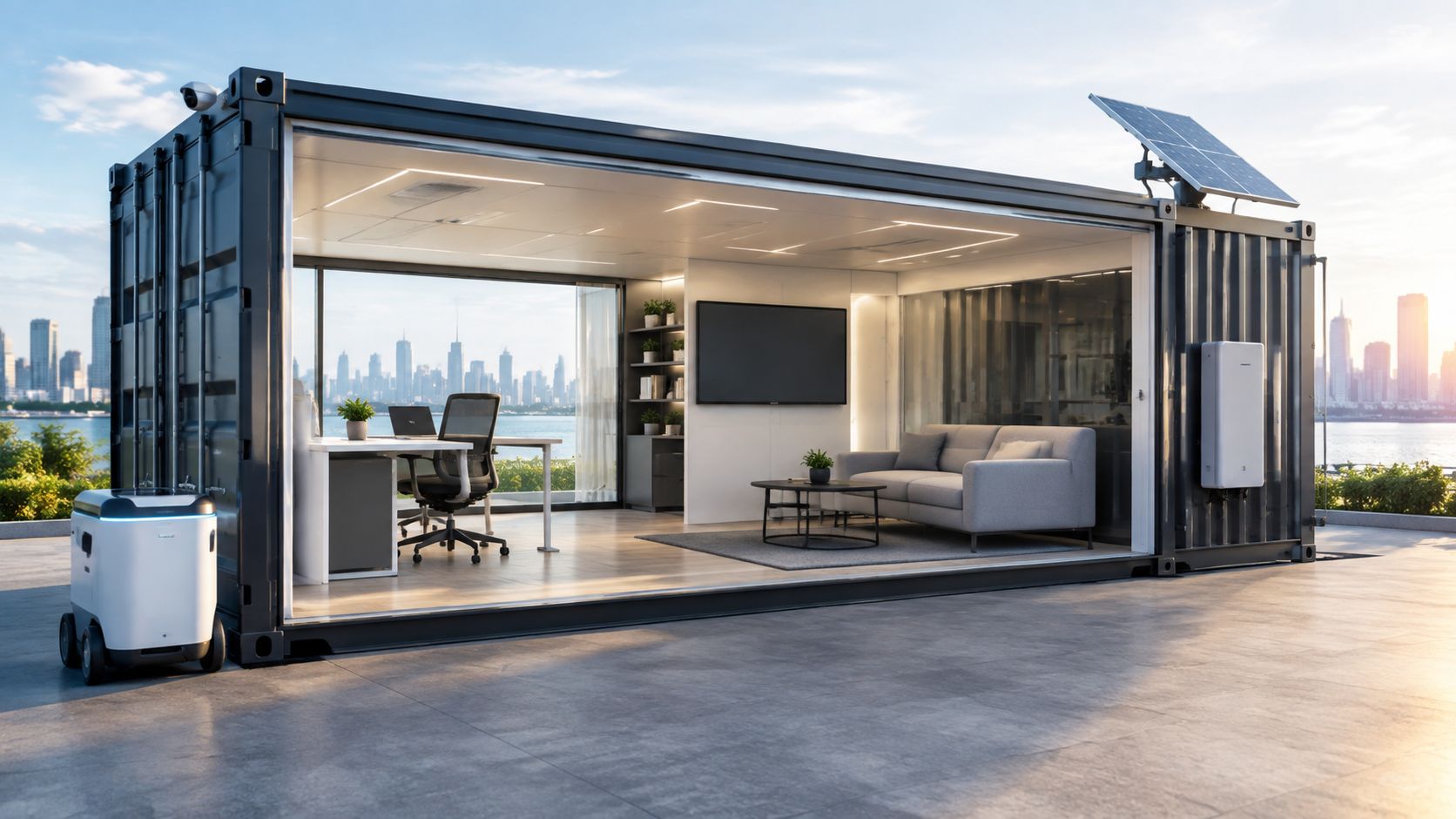 Smart office w kontenerze: technologie, które zmieniają mobilne biuro